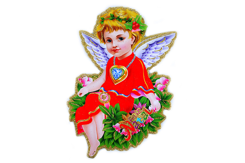 ENFEITE NATAL PAPEL ANJO 26X18CM  X12