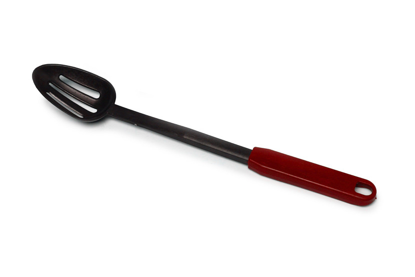 CB VERMELHO - COLHER PLAST FURADA 32X6CM