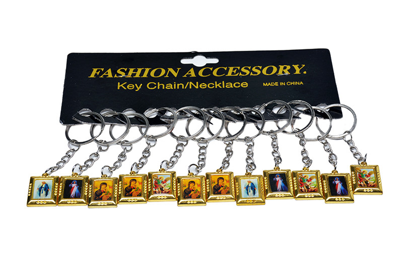 CHAVEIRO PLAST METAL DOURADO 8X1,5CM