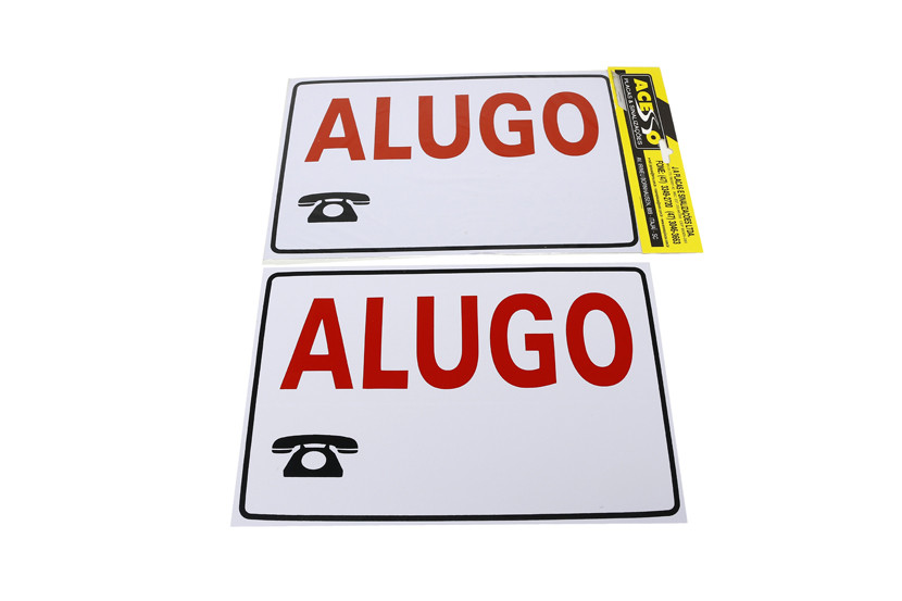 PLACA ALUGO 19X29  X10