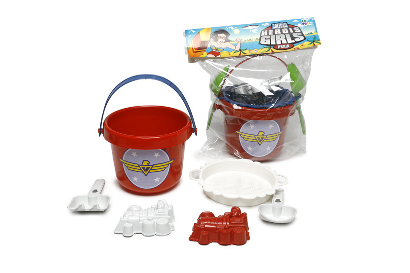 BALDE PRAIA PLAST ACESS. G HEROIS GIRLS