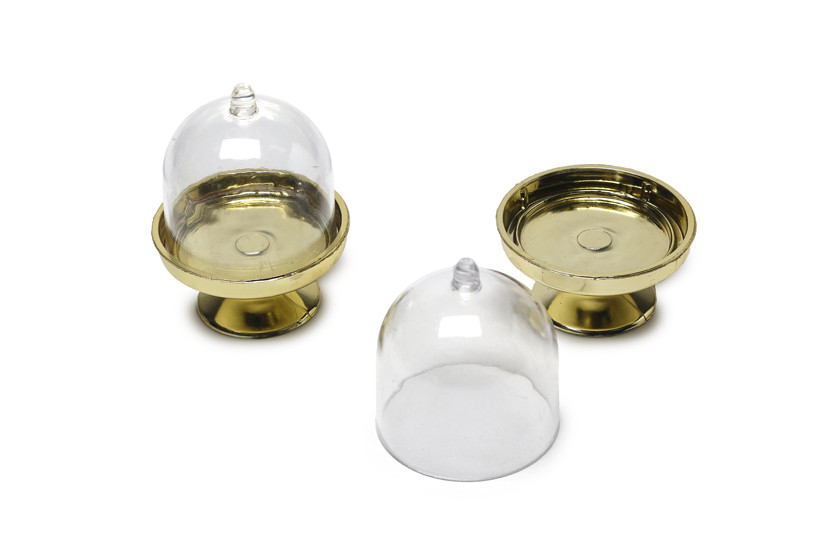 LEMBRANCINHA PLAST PORTA BOLO DOURADA