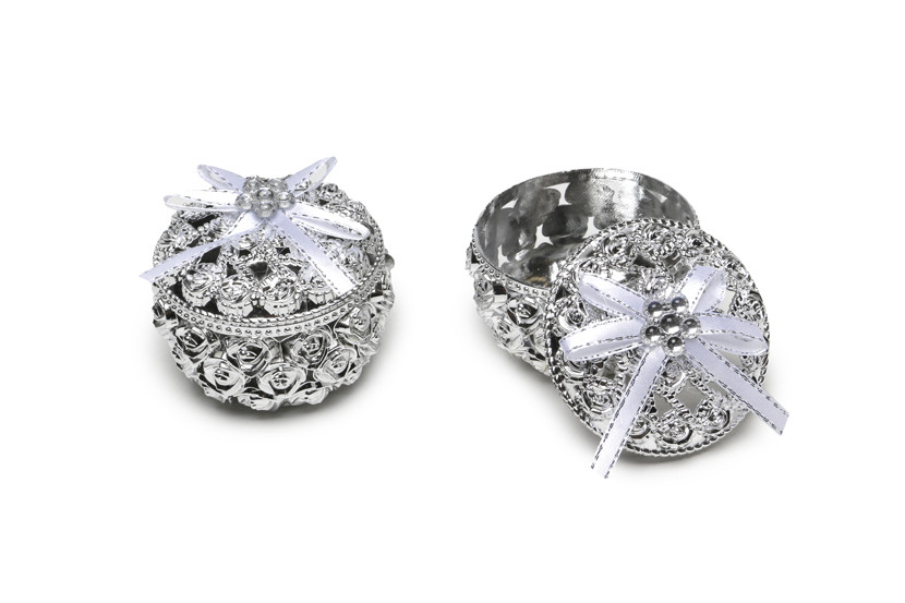 LEMBRANCINHA RED PLAST LACO PRATEADO  X12