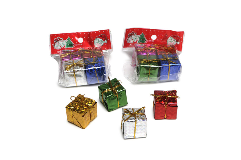 ENFEITE NATAL CAIXA PRESENTE C04 2,5CM  X12