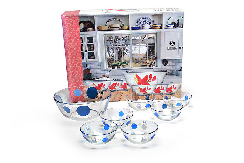 SALADEIRA VIDRO C07 DECORADO (CX.DANIFICADA)