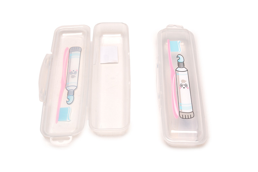 PORTA ESCOVA DENTE PLAST TRANSP  X12