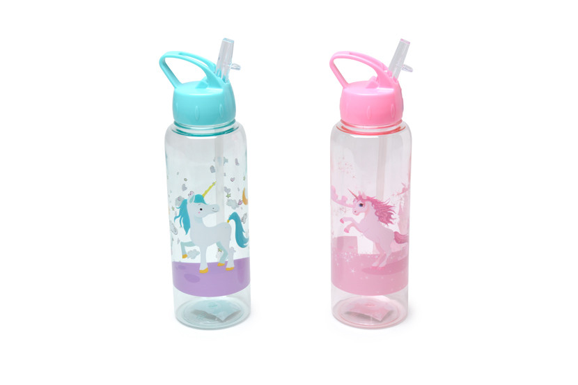 GARRAFA SQUEEZE PLAST AGUA UNICORNIO 800ML