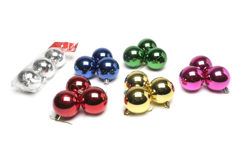 BOLA NATAL PLAST C03 6CM  X12