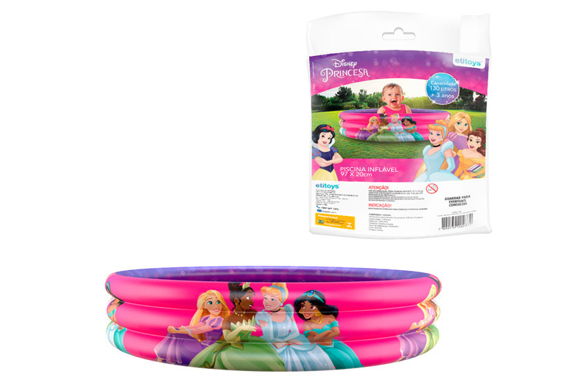 PISCINA INFLAVEL 130L PRINCESAS 97X20CM
