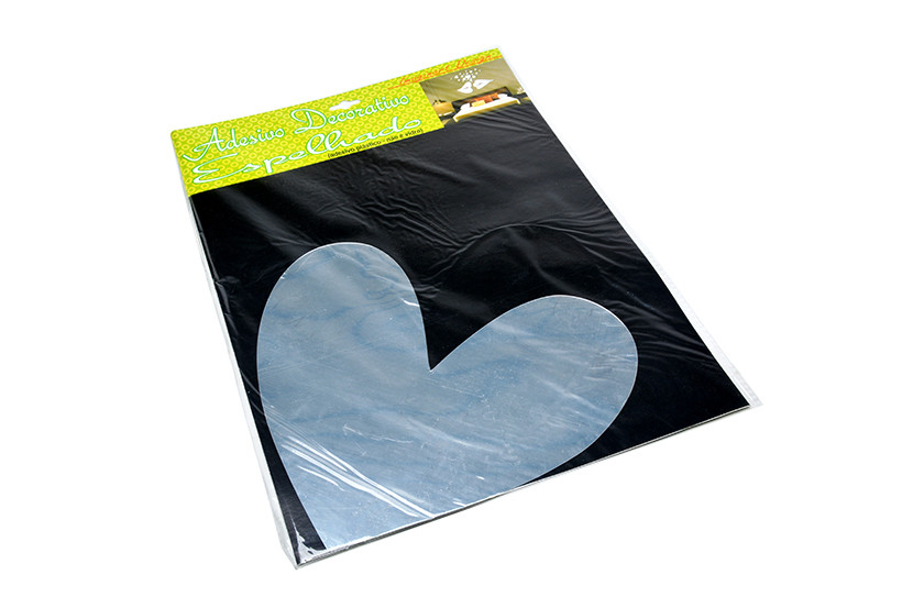 ADESIVO PLAST ESPELHADO CORACAO  X20