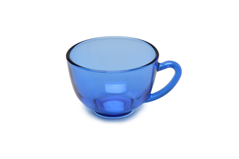 XICARA VIDRO AZUL 225ML LISA (SEM PIRES) X6