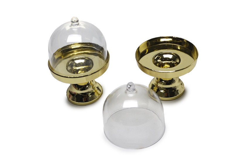 LEMBRANCINHA PLAST PORTA BOLO DOURADA GD