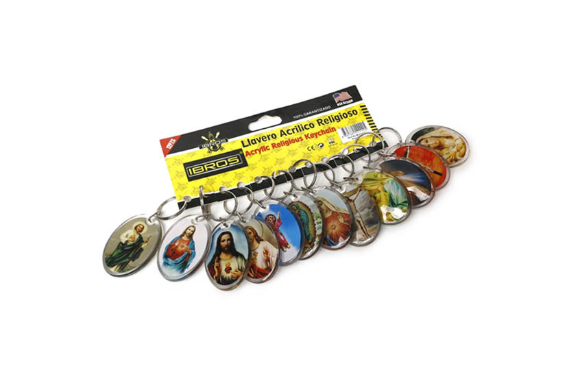 CHAVEIRO ACRIL RELIGIOSO 8X4CM