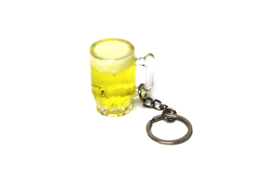 CHAVEIRO PLAST CANECA CHOPP LARANJA