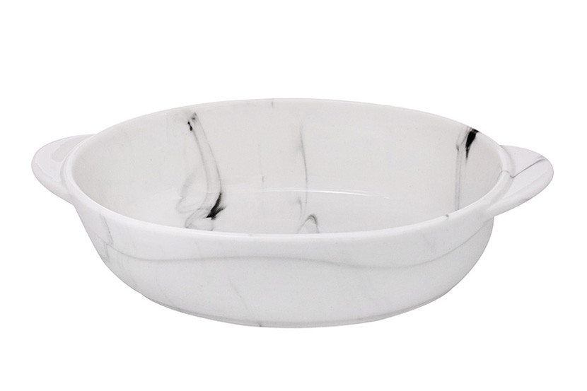 TRAVESSA REFRAT OVAL MARBLE PORC 17,5CM  X6