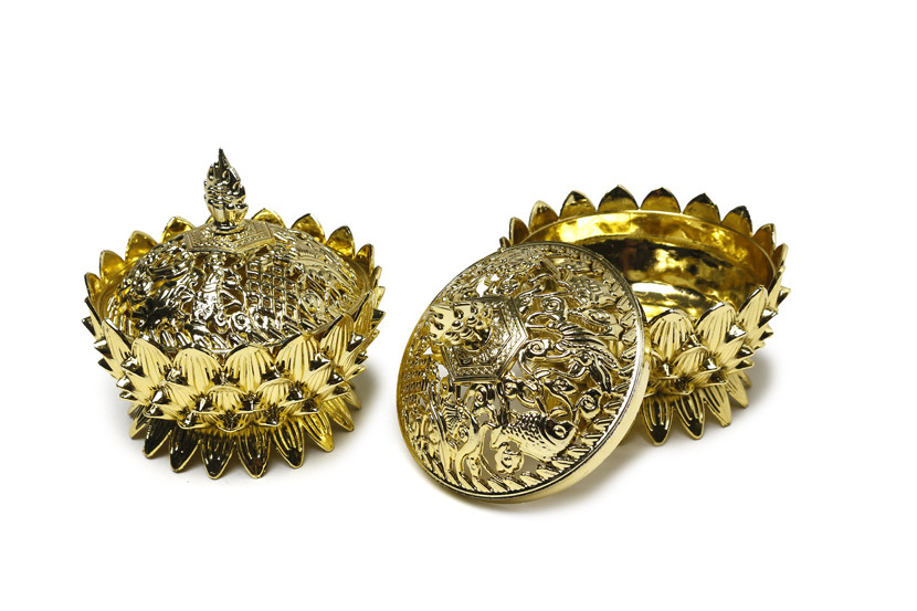 LEMBRANCINHA POTE PLAST RED TPA OURO  X12