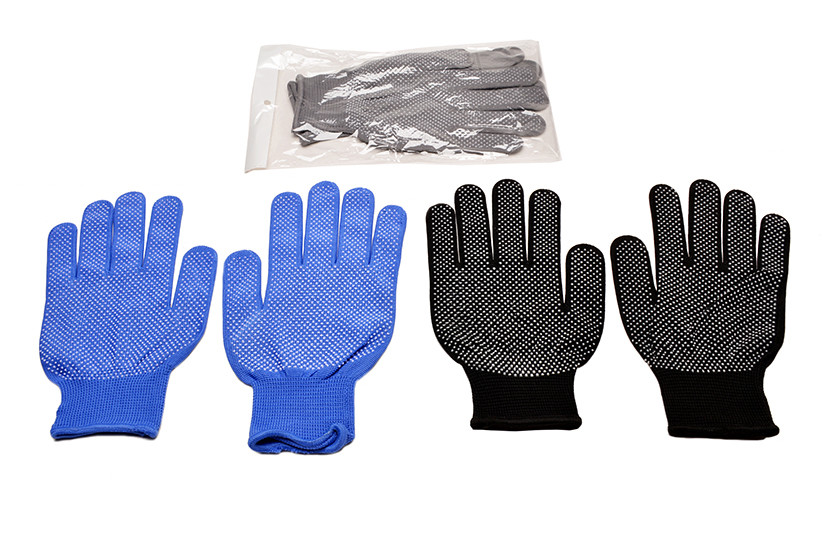 LUVA ALGODAO PINTA PRETA  X12