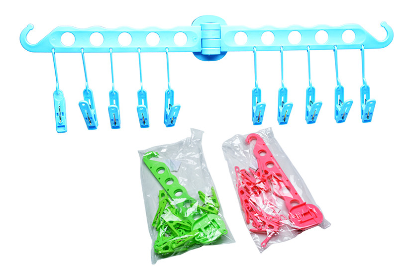 VARAL PLAST PAREDE 10 GANCHOS