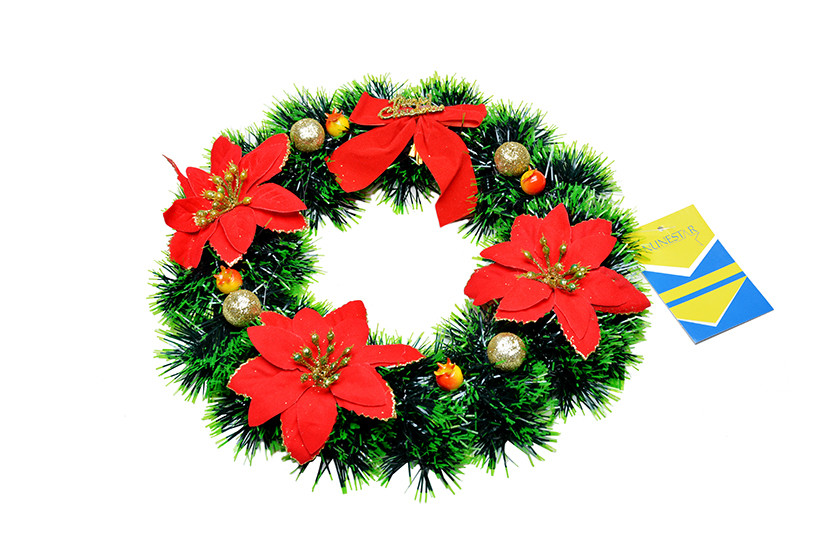 ENFEITE NATAL GUIRLANDA PLAST 25CM