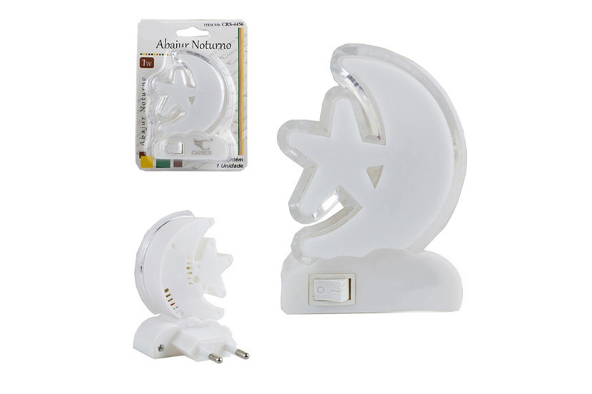 ABAJUR NOTURNO TOMADA LUA BIVOLT  X60