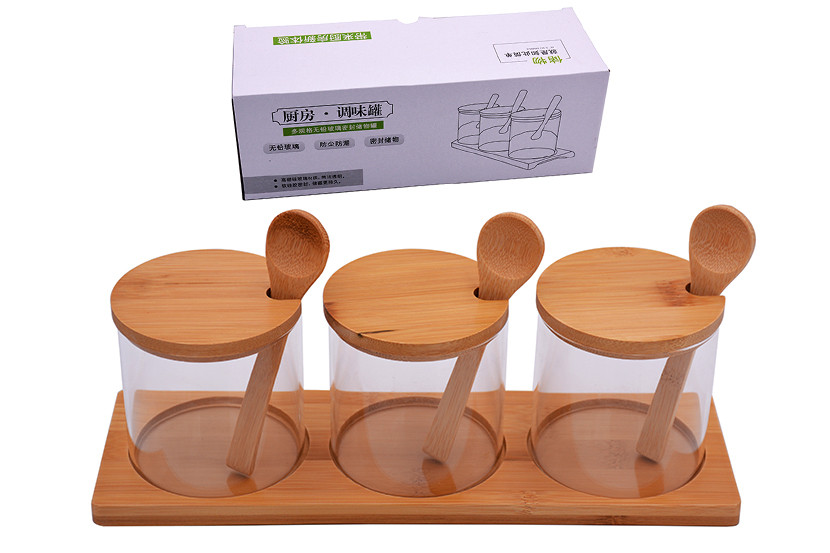 POTE VIDRO TPA COLHER BAMBU C03 RED 300ML