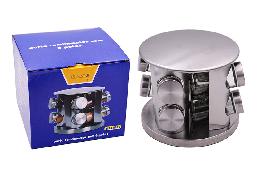 PORTA TEMPERO VIDRO METAL C08