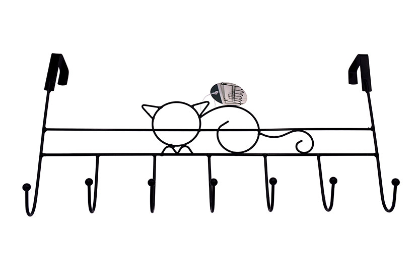 CABIDE PORTA METAL GATO C07 GANCHOS