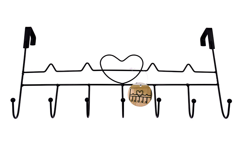 CABIDE PORTA METAL CORACAO C07 GANCHOS