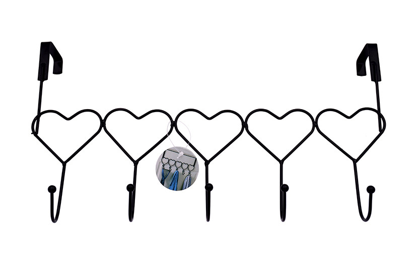 CABIDE PORTA METAL CORACAO C05 GANCHOS