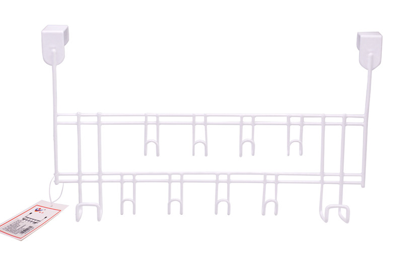 CABIDE PORTA METAL C10 GANCHOS BRANCO 40CM