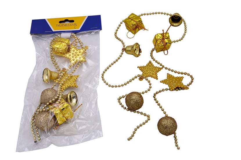 ENFEITE NATAL CORRENTE SINO BOLA PLAST 90CM