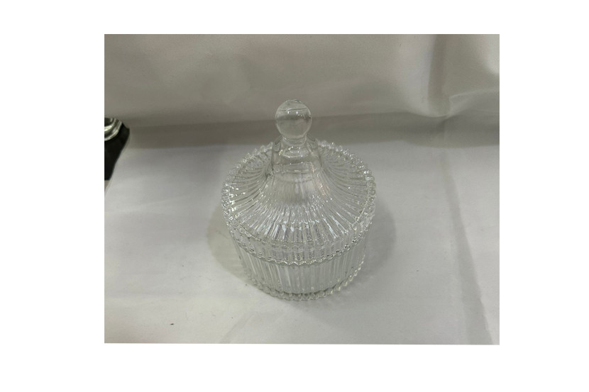 BOMBONIERE VIDRO TRANSP 250ML M RISCADO