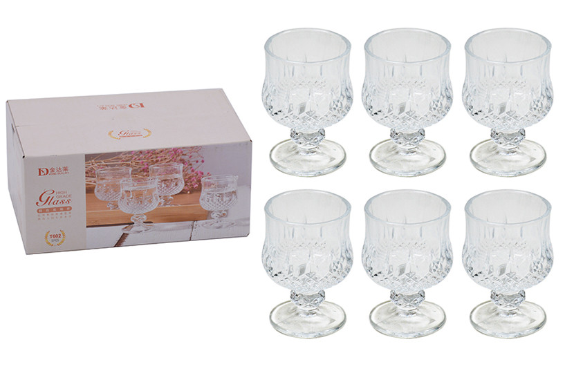 TACA VIDRO LICOR TRANSP C06 40ML TRAB