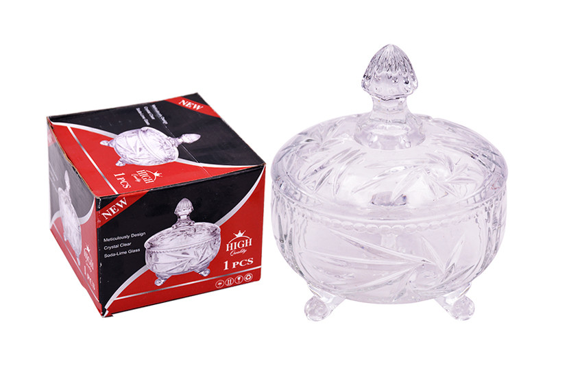 BOMBONIERE VIDRO TRANSP PE M 400ML BOLA