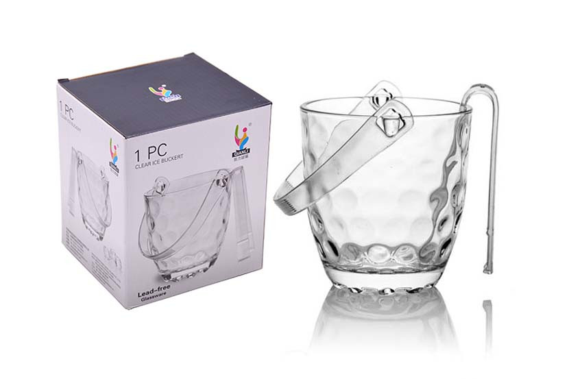 BALDE GELO VIDRO TRANSP 850ML ALCA PEG BOLAS