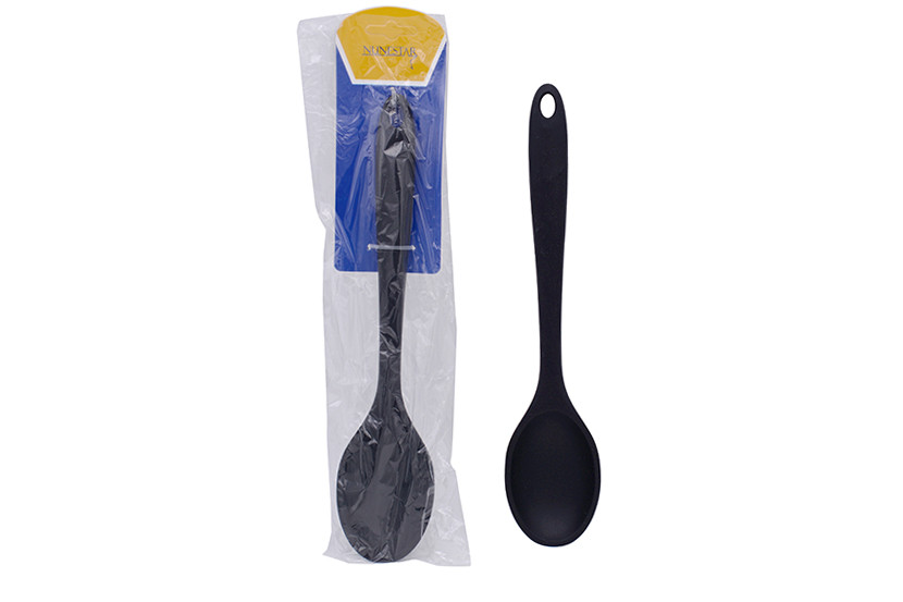 SILICONE PRETO - COLHER 27CM  X36
