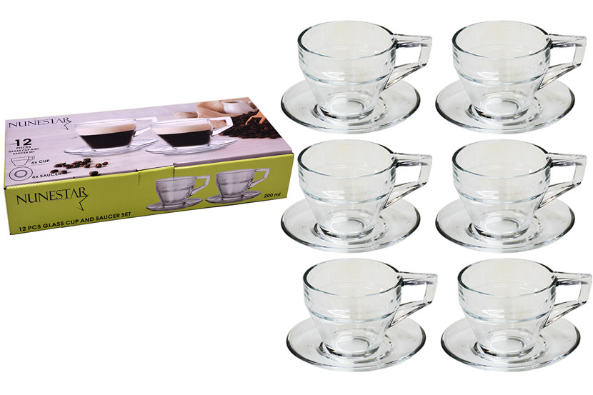 XICARA VIDRO TRANSP PIRES C06 200ML