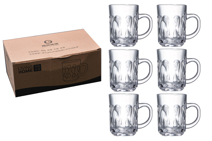 XICARA VIDRO TRANSP C06 240ML GOTAS