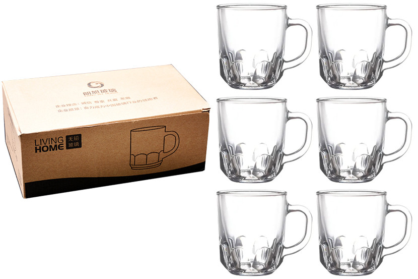 XICARA VIDRO TRANSP C06 240ML ONDA E LISA