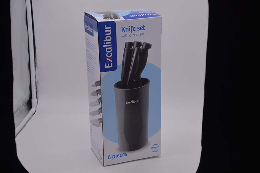 JOGO FACA INOX C/SUPORTE PLAST C06