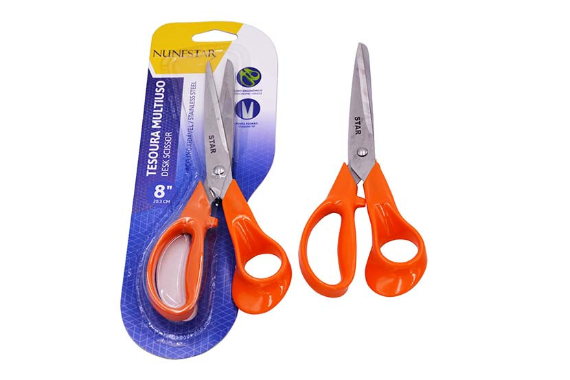 TESOURA METAL CABO PLAST 8"  X12