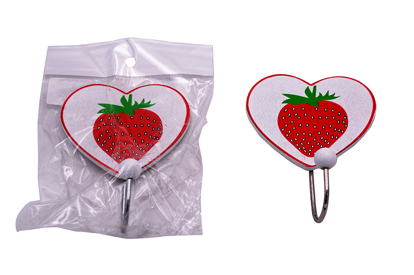 GANCHO MADEIRA METAL MORANGO  X60