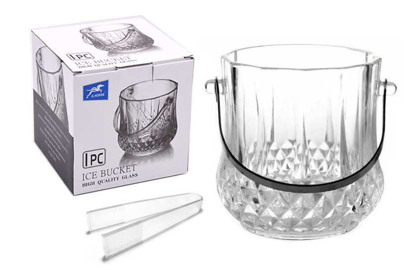 BALDE GELO VIDRO TRANSP 1000ML ALCA PEGADOR