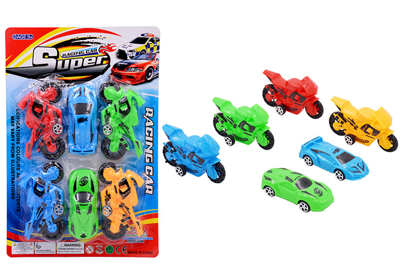 JOGO MOTOS CARROS PLAST C06