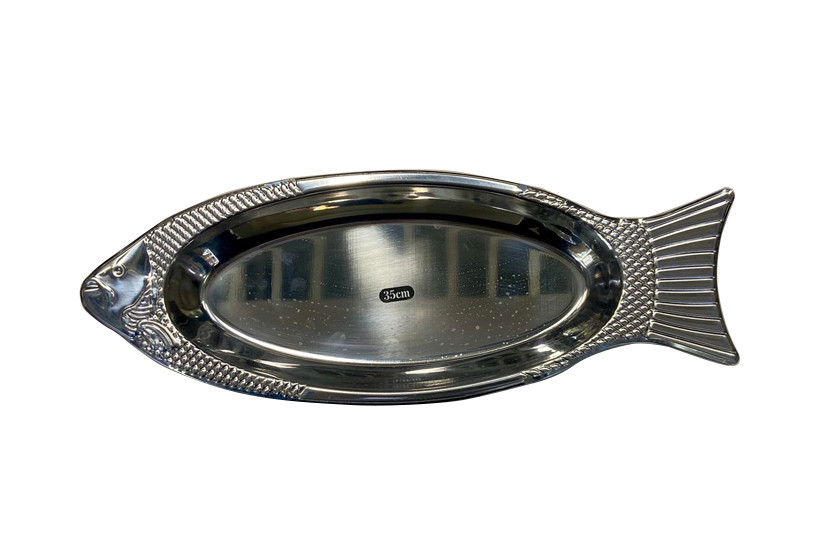 BANDEJA INOX PEIXE 35CM