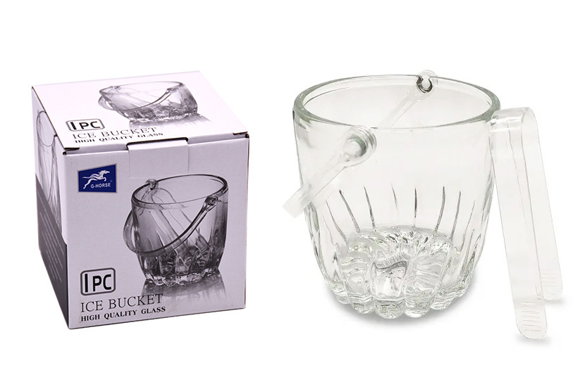 BALDE GELO VIDRO TRANSP 1000ML ALCA PEGADOR