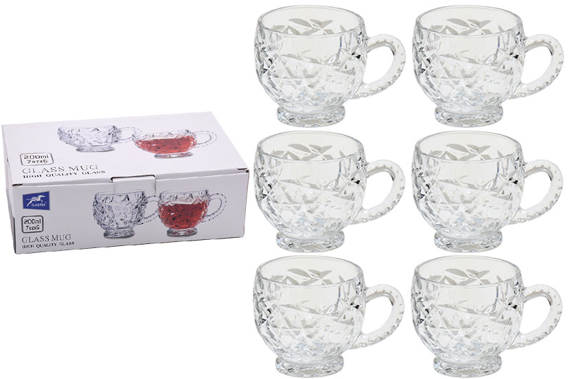 XICARA VIDRO TRANSP C06 200ML TRAB