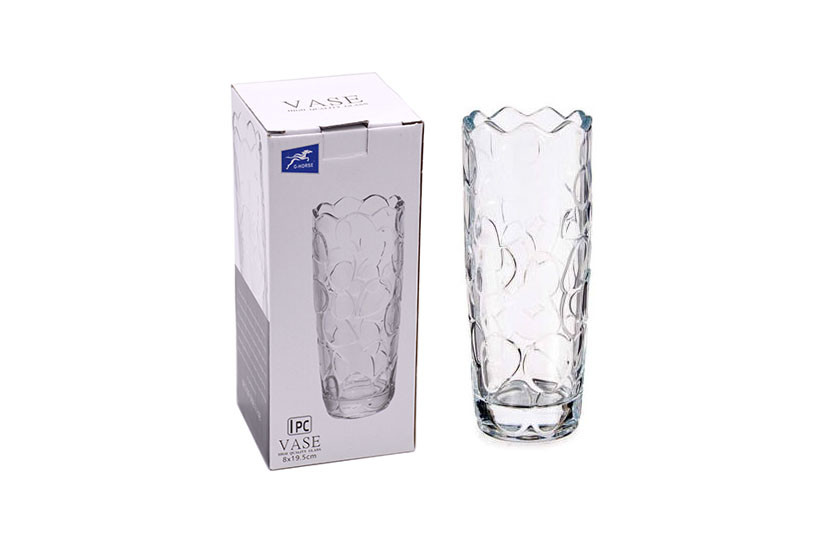 VASO VIDRO TRANSP 19,5X8CM 450ML