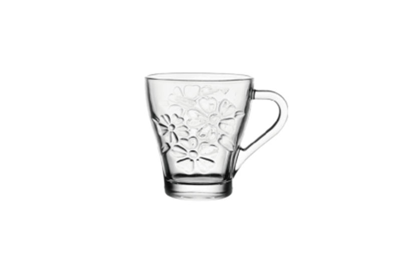 XICARA VIDRO TRANSP C06 270ML FLORES