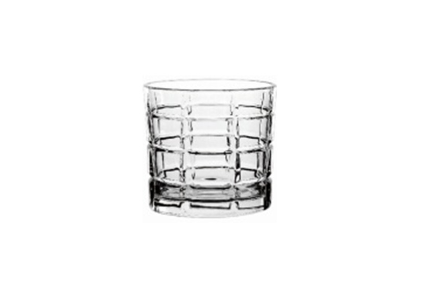 COPO VIDRO WHISKY TRANSP C06 300ML QUADROS